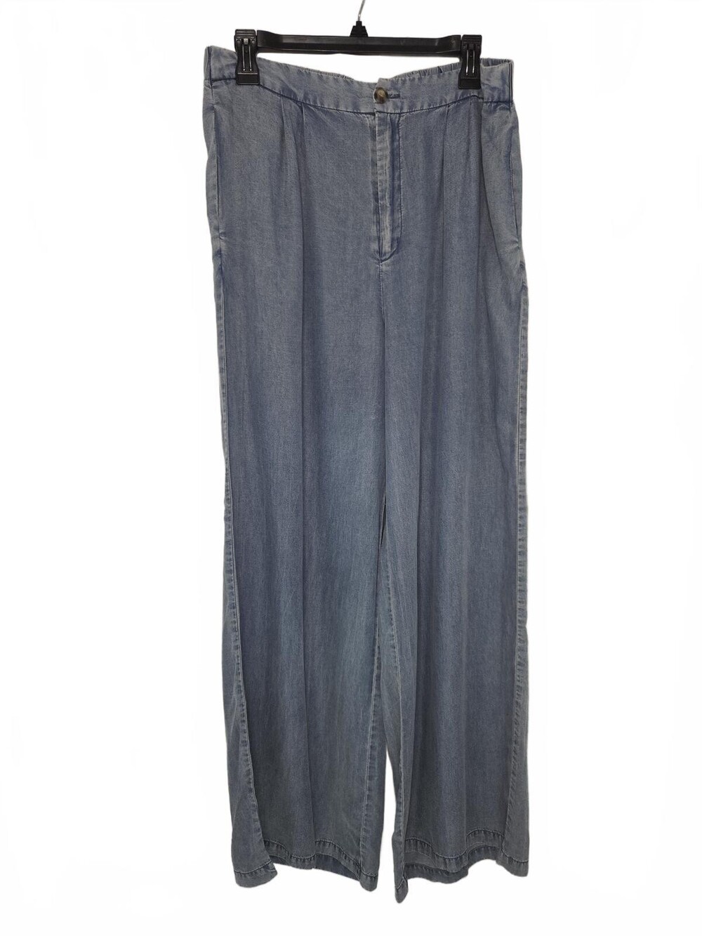 Joie Washed Medium Blue Lyocell Wide Leg Pants Size L